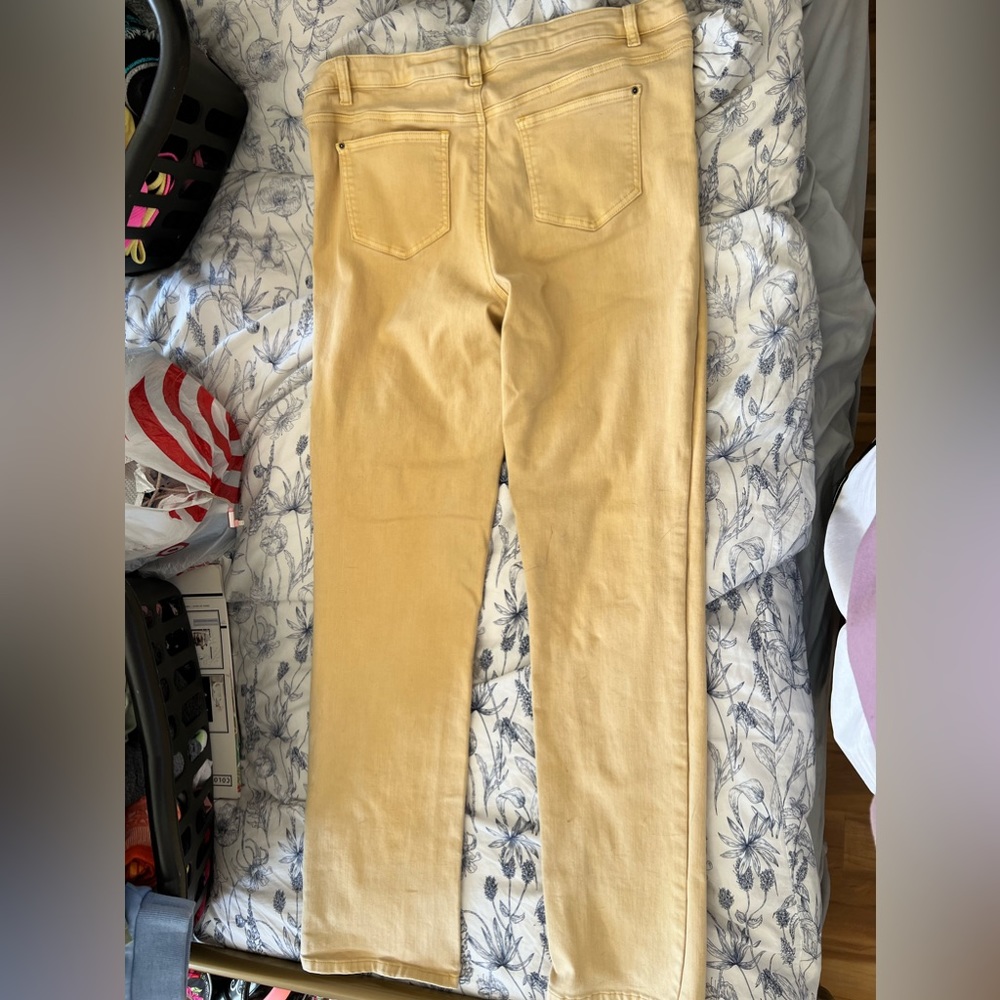 Yellow Long Tall Sally Bootcut jeans size 14 in. 36